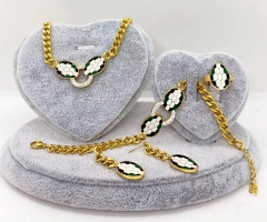 Stainless steel jewelry Necklace Earrings bracelet ring set Wholesale