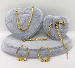 Stainless steel jewelry Necklace Earrings bracelet ring set Wholesale