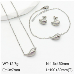 Stainless steel jewelry Necklace Earrings bracelet set Wholesale