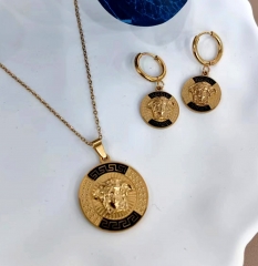 Stainless steel jewelry Necklace Earrings set Wholesale
