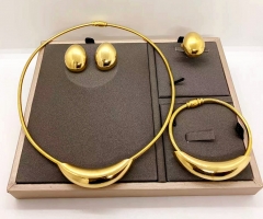 Stainless steel jewelry Necklace Earrings Ring bracelet set Wholesale