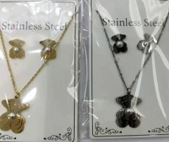 Stainless steel jewelry Necklace Earrings set Wholesale