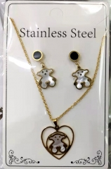 Stainless steel jewelry Necklace Earrings set Wholesale