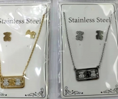 Stainless steel jewelry Necklace Earrings set Wholesale