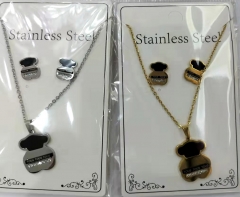 Stainless steel jewelry Necklace Earrings set Wholesale