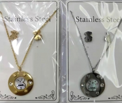 Stainless steel jewelry Necklace Earrings set Wholesale