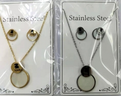 Stainless steel jewelry Necklace Earrings set Wholesale