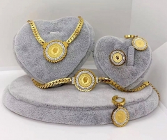 Stainless steel jewelry Necklace Earrings Ring bracelet set Wholesale