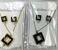 Stainless steel jewelry Necklace Earrings set Wholesale