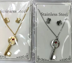 Stainless steel jewelry Necklace Earrings set Wholesale