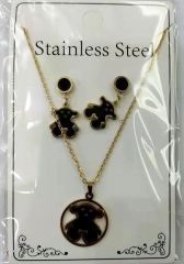 Stainless steel jewelry Necklace Earrings set Wholesale