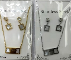 Stainless steel jewelry Necklace Earrings set Wholesale