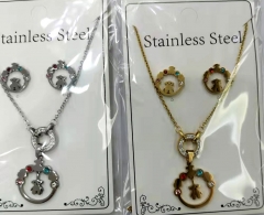 Stainless steel jewelry Necklace Earrings set Wholesale
