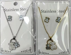 Stainless steel jewelry Necklace Earrings set Wholesale