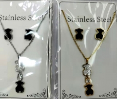 Stainless steel jewelry Necklace Earrings set Wholesale