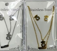 Stainless steel jewelry Necklace Earrings set Wholesale