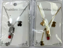 Stainless steel jewelry Necklace Earrings set Wholesale