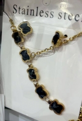 Stainless steel jewelry Necklace Earrings set Wholesale