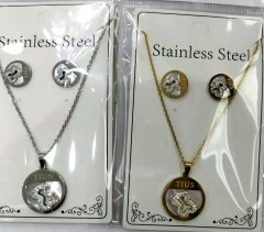 Stainless steel jewelry Necklace Earrings set Wholesale