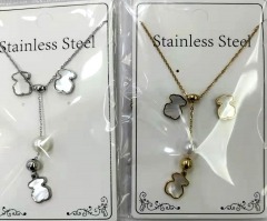 Stainless steel jewelry Necklace Earrings set Wholesale