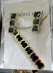 Stainless steel jewelry Necklace Earrings set Wholesale