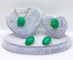 Stainless steel jewelry Necklace Earrings ring set Wholesale