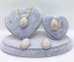 Stainless steel jewelry Necklace Earrings ring set Wholesale