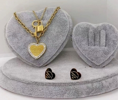 Stainless steel jewelry Necklace Earrings set Wholesale