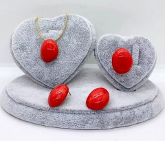 Stainless steel jewelry Necklace Earrings ring set Wholesale