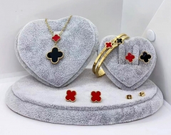 Stainless steel jewelry Necklace Earrings bangle ring set Wholesale