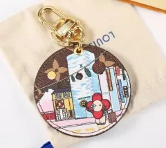 Stainless steel jewelry LV keychain