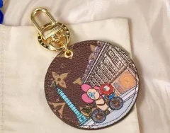 Stainless steel jewelry LV keychain
