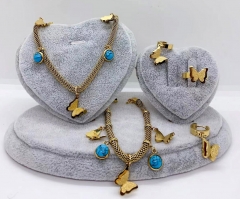 Stainless steel jewelry necklace earring bracelet ring Wholesale