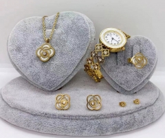 Stainless steel jewelry necklace earring Bracelet watch ring set Wholesale