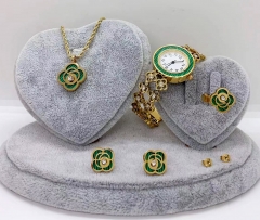 Stainless steel jewelry necklace earring Bracelet watch ring set Wholesale