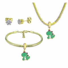 Stainless steel jewelry necklace earring Bracelet set Wholesale