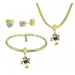 Stainless steel jewelry necklace earring Bracelet set Wholesale