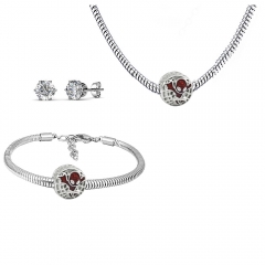Stainless steel jewelry necklace earring Bracelet set Wholesale