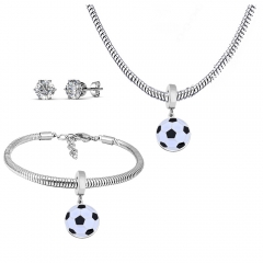 Stainless steel jewelry necklace earring Bracelet set Wholesale