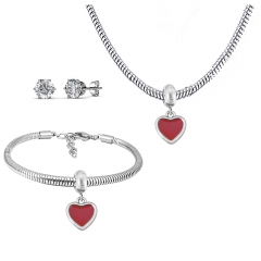 Stainless steel jewelry necklace earring Bracelet set Wholesale