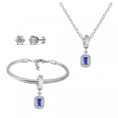 Stainless steel jewelry necklace earring Bracelet set Wholesale