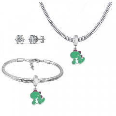 Stainless steel jewelry necklace earring Bracelet set Wholesale