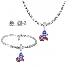 Stainless steel jewelry necklace earring Bracelet set Wholesale