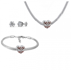 Stainless steel jewelry necklace earring Bracelet set Wholesale