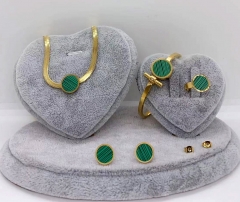 Stainless steel jewelry necklace earring Bracelet ring set Wholesale