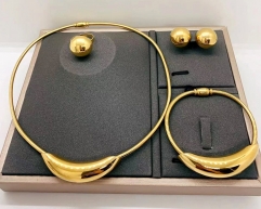 Stainless steel jewelry necklace earring Bracelet ring set Wholesale