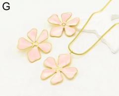 Stainless steel jewelry necklace earring set Wholesale