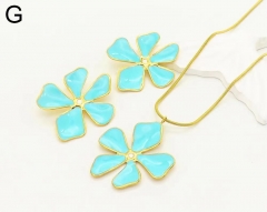 Stainless steel jewelry necklace earring set Wholesale