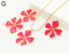 Stainless steel jewelry necklace earring ring set Wholesale