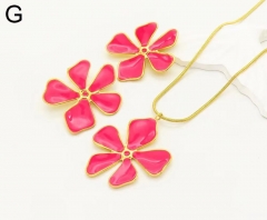 Stainless steel jewelry necklace earring set Wholesale